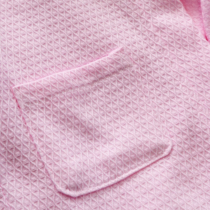 KISBINI Boys and Girls One-Piece Pajamas Long Hooded Bathrobe Cotton Pink 4-5T - Image 4